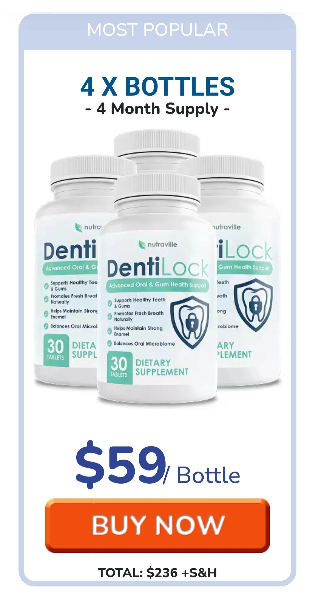 DentiLock™ 4 bottles pricing